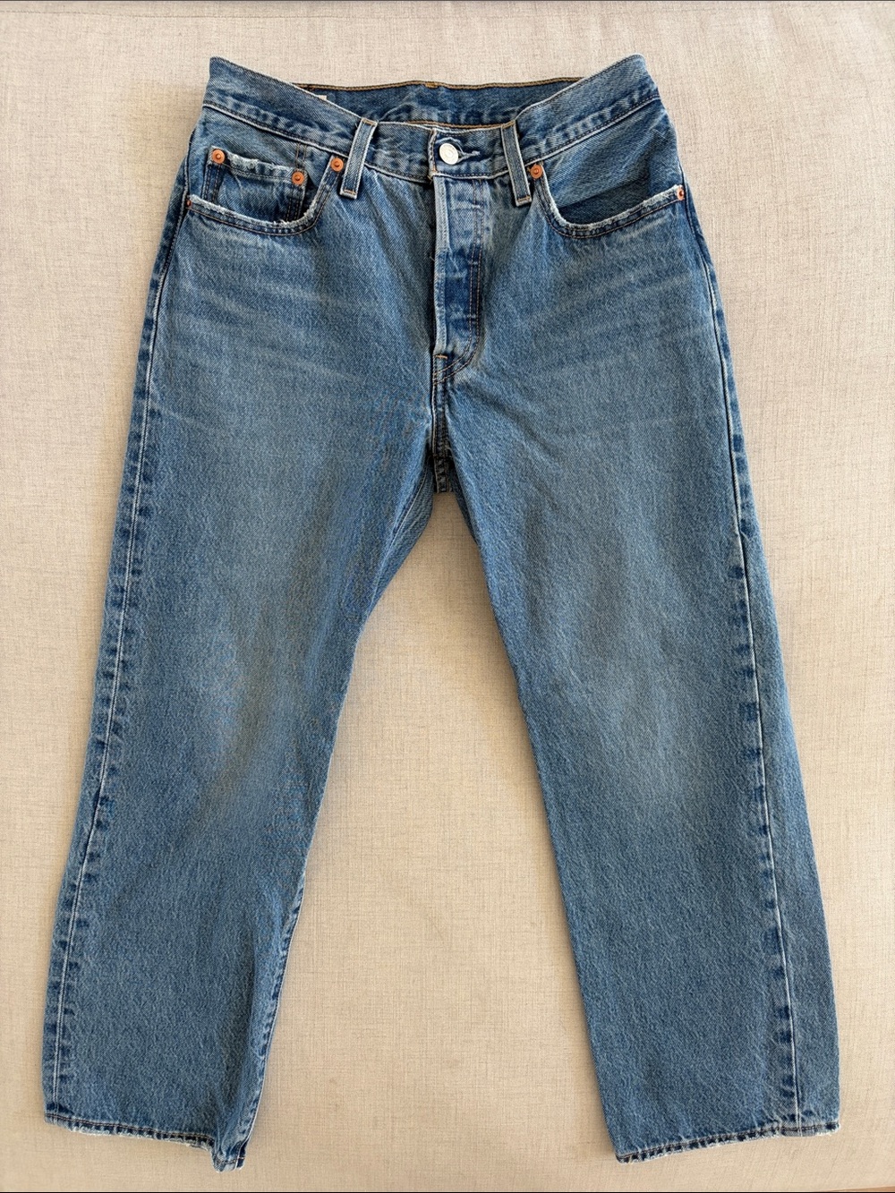 Levi’s 501 90s Ankle Mid-rise Blue Straight-Leg Jeans 26W x 27L
